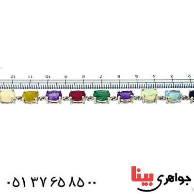 دستبند چند جواهر درجه یک زنانه درشت رادیوم لوکس باشکوه مجلسی _کد:1352