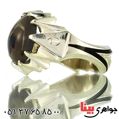 انگشتر عقیق شجری عالی درشت مردانه کلاسیک _کد:1355