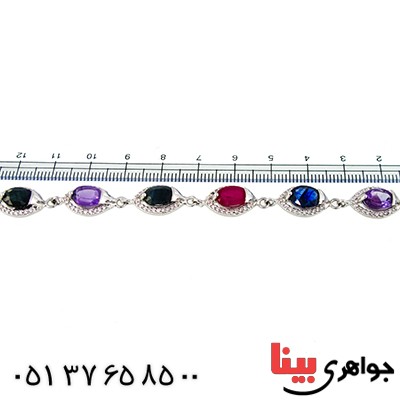 دستبند چند جواهر درجه یک زنانه درشت رادیوم لوکس باشکوه _کد:1357