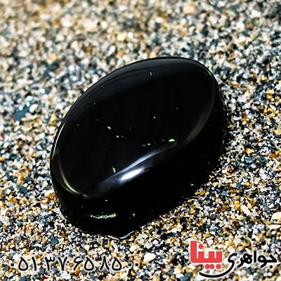 نگین انگشتر عقیق یمنی جزع یمانی درشت خوشرنگ بیضی _کد:9555