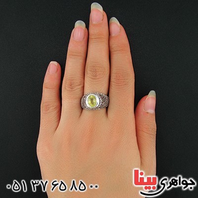 انگشتر یاقوت زرد  لوکس مدل افشان _کد:9561