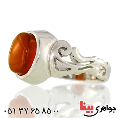 انگشتر عقیق یمنی  لوکس شبکه ای _کد:9564