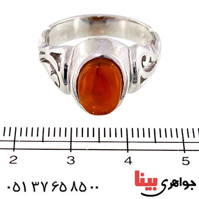 انگشتر عقیق یمنی  لوکس شبکه ای _کد:9564
