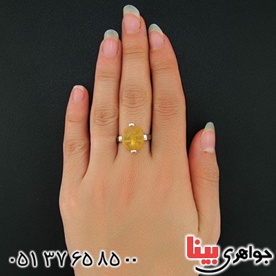 انگشتر یاقوت زرد درشت لوکس _کد:9565