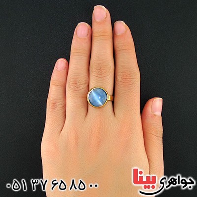 انگشتر سنگ ماه (مون استون) مدل اسپرت سایز 55 _کد:9628