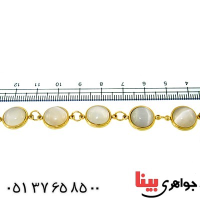 دستبند سنگ ماه (مون استون) زنانه درجه یک _کد:9635