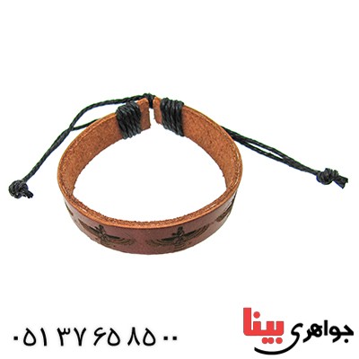 دستبند چرم اصل کانادایی مردانه مدل فروهر _کد:9636