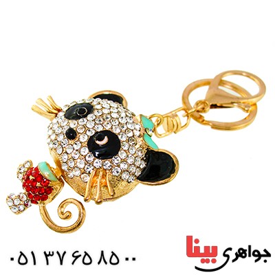 متفرقه آویز کیف پر نگین مدل پاندا فانتزی _کد:9638