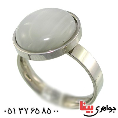 انگشتر سنگ ماه (مون استون) مدل اسپرت سایز55 _کد:9656