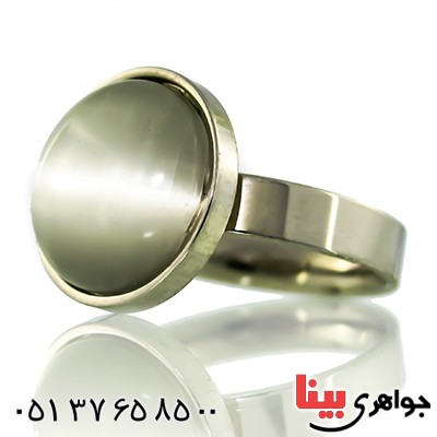 انگشتر سنگ ماه (مون استون) مدل اسپرت سایز55 _کد:9656