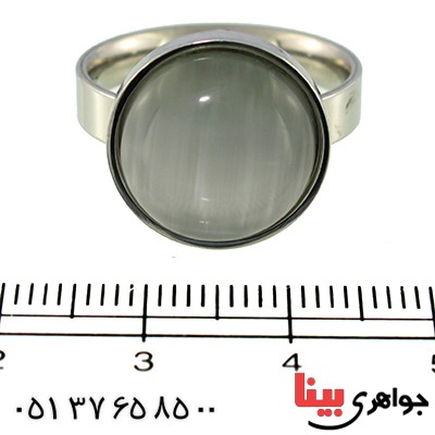 انگشتر سنگ ماه (مون استون) مدل اسپرت سایز55 _کد:9656