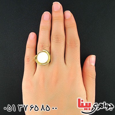 انگشتر سنگ ماه (مون استون) زنانه swatch سوئیسی سایز57 _کد:9658