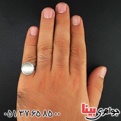انگشتر سنگ ماه (مون استون) مدل اسپرت سایز58 _کد:9659