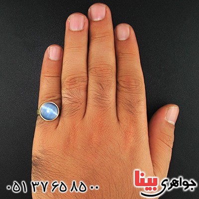 انگشتر سنگ ماه (مون استون) مدل اسپرت سایز۵۸ _کد:9661