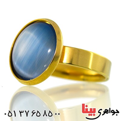 انگشتر سنگ ماه (مون استون) مدل اسپرت سایز52 _کد:9669
