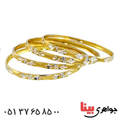 النگو زنانه آب طلا درجه یک چهار تایی _کد:9673