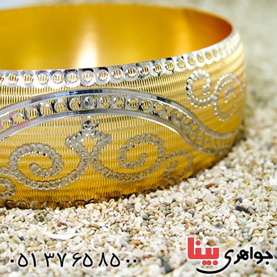 النگو زنانه آب طلا درجه یک مدل تکپوش سایز 2 _کد:9677