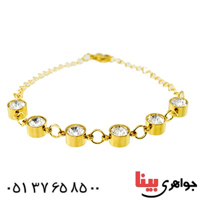 دستبند طرح سوارسکی زنانه مدل شهلا _کد:9679