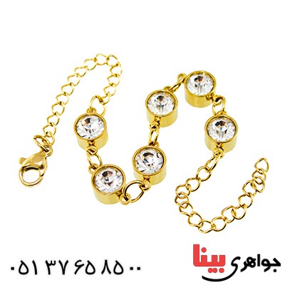 دستبند طرح سوارسکی زنانه مدل شهلا _کد:9679