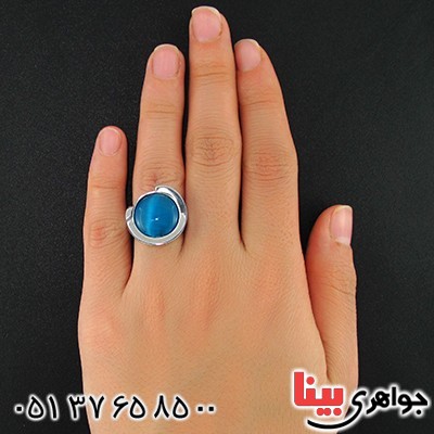 انگشتر سنگ ماه (مون استون) زنانه swatch سوئیسی سایز52 _کد:9681