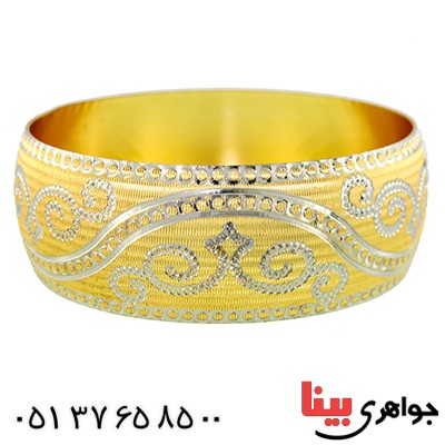 النگو زنانه آب طلا درجه یک مدل تکپوش سایز ۳ _کد:9683