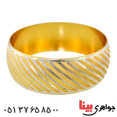 النگو زنانه آب طلا درجه یک مدل تکپوش سایز 3 _کد:9687