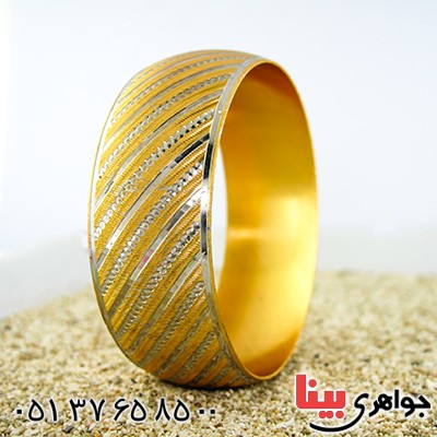 النگو زنانه آب طلا درجه یک مدل تکپوش سایز 3 _کد:9687