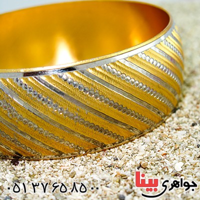 النگو زنانه آب طلا درجه یک مدل تکپوش سایز 3 _کد:9687