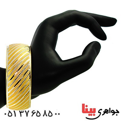 النگو زنانه آب طلا درجه یک مدل تکپوش سایز 3 _کد:9687