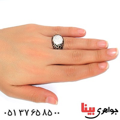 انگشتر نقره ایتالیایی میکروستینگ مدل افشان رادیوم لوکس _کد:9693