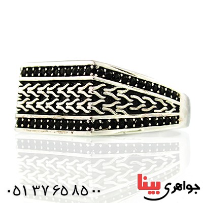 انگشتر نقره مردانه ایتالیایی مدل کلاسیک رادیوم لوکس _کد:9696