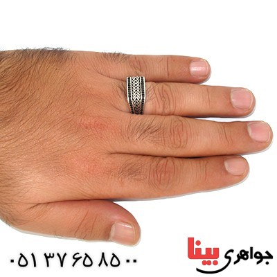 انگشتر نقره مردانه ایتالیایی مدل کلاسیک رادیوم لوکس _کد:9696