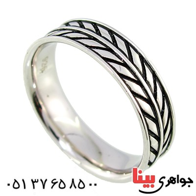 انگشتر نقره مردانه ایتالیایی کلاسیک رادیوم لوکس _کد:9699