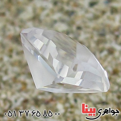 نگین انگشتر کوارتز سفید تراش ترکیبی مربعی _کد:9700
