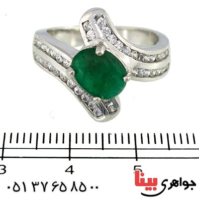انگشتر زمرد آفریقایی زنانه مدل ارسیما _کد:9717