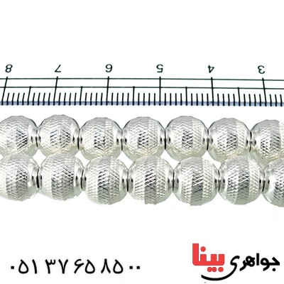 تسبیح نقره 33 دانه ای ایتالیایی تراش دار نفیس _کد:1365