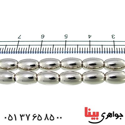 تسبیح نقره ۳۳ دانه ای ایتالیایی بیضی آنتیک _کد:1367