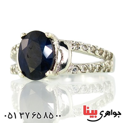 انگشتر یاقوت کبود زنانه مدل ماندانا _کد:9735