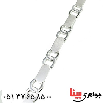 دستبند نقره ایتالیایی درشت شکیل _کد:1368