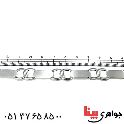 دستبند نقره ایتالیایی درشت شکیل _کد:1368