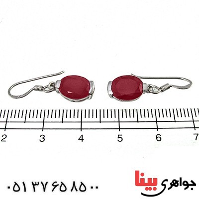 گوشواره یاقوت سرخ زنانه دانه اناری _کد:9741