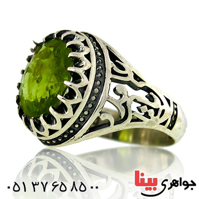 انگشتر زبرجد مردانه یا علی مدد _کد:9769