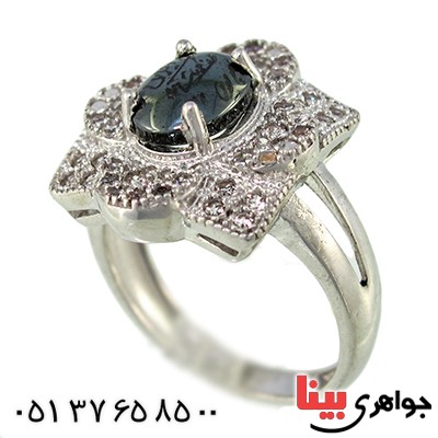 انگشتر حدید صینی زنانه با دعای هفت جلاله مدل یاس _کد:9770
