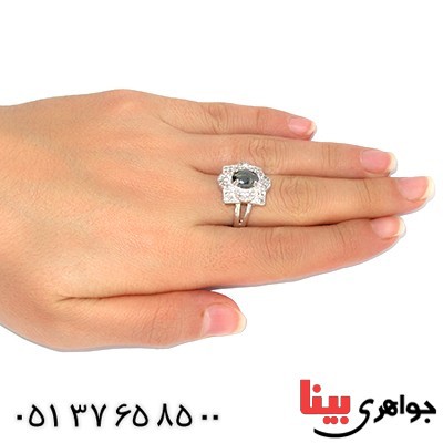 انگشتر حدید صینی زنانه با دعای هفت جلاله مدل یاس _کد:9770