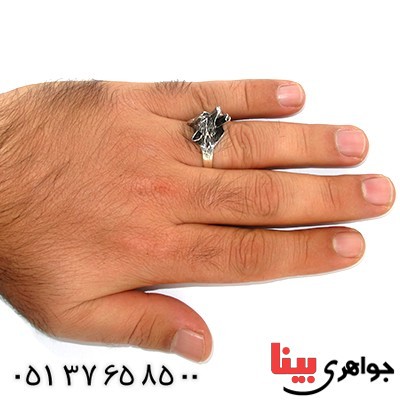 انگشتر نقره مردانه مدل گرگ _کد:9782