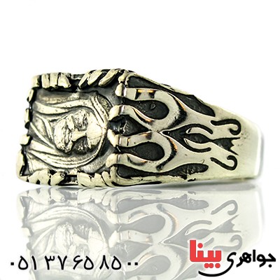 انگشتر نقره مردانه با شمایل مولا علی (ع) _کد:9784