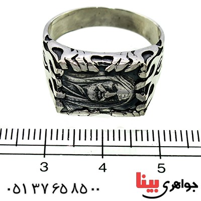 انگشتر نقره مردانه با شمایل مولا علی (ع) _کد:9784