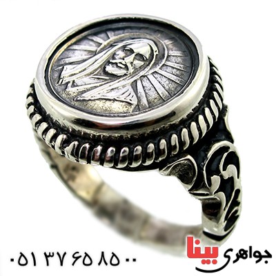 انگشتر نقره مردانه با شمایل حضرت علی (ع) _کد:9787