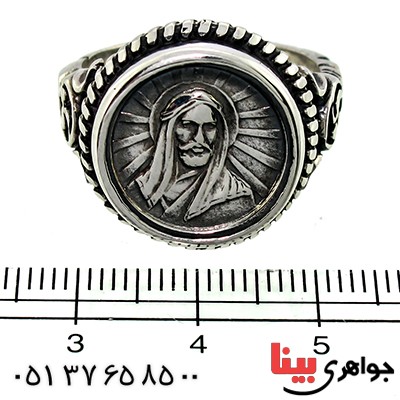 انگشتر نقره مردانه با شمایل حضرت علی (ع) _کد:9787