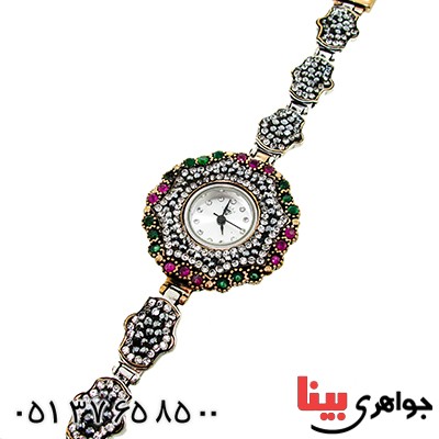 ساعت نقره زنانه درشت عثمانی مدل آیگل _کد:9789
